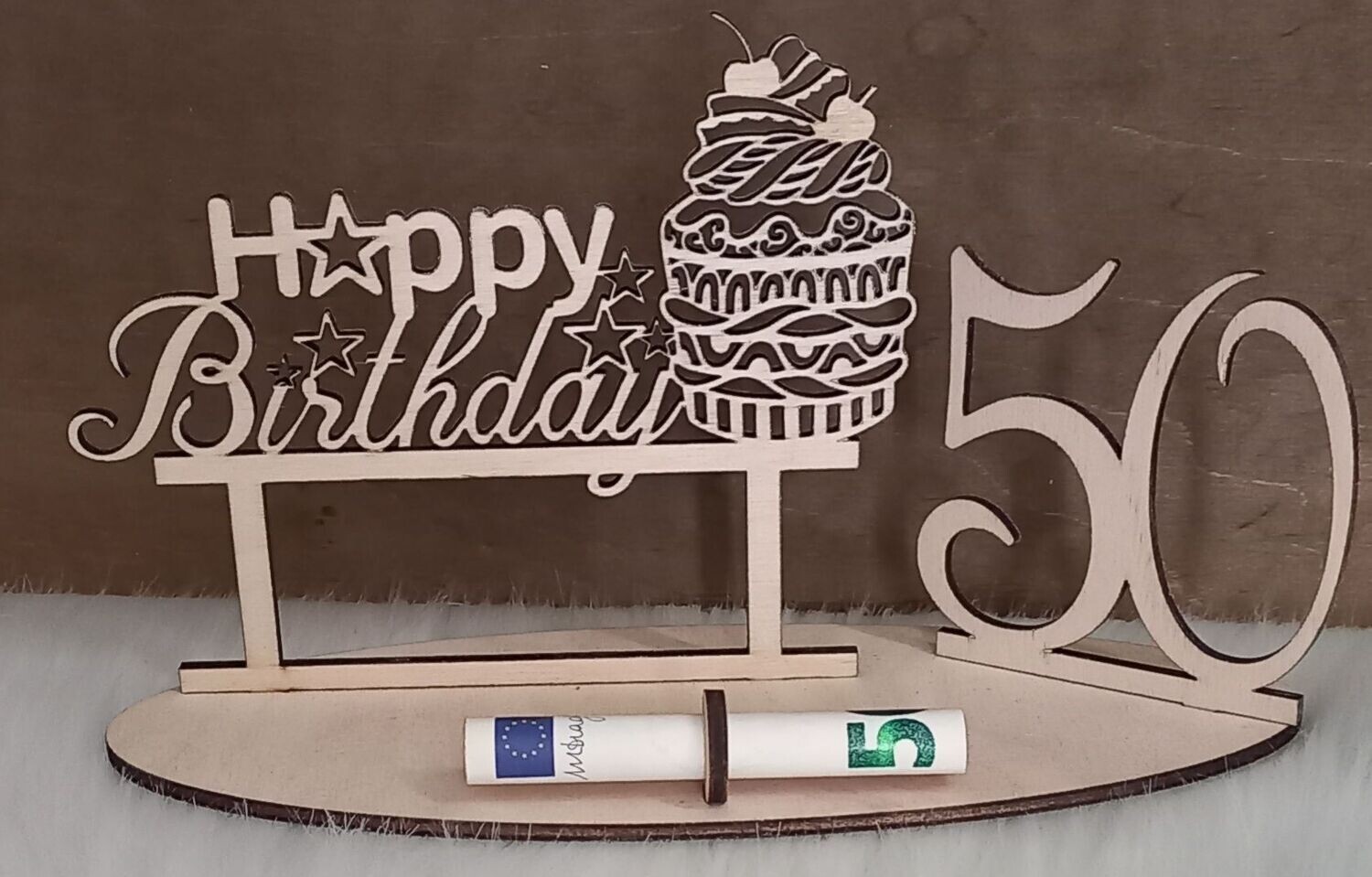 Geldgeschenk Cupcake, 50. Geburtstag