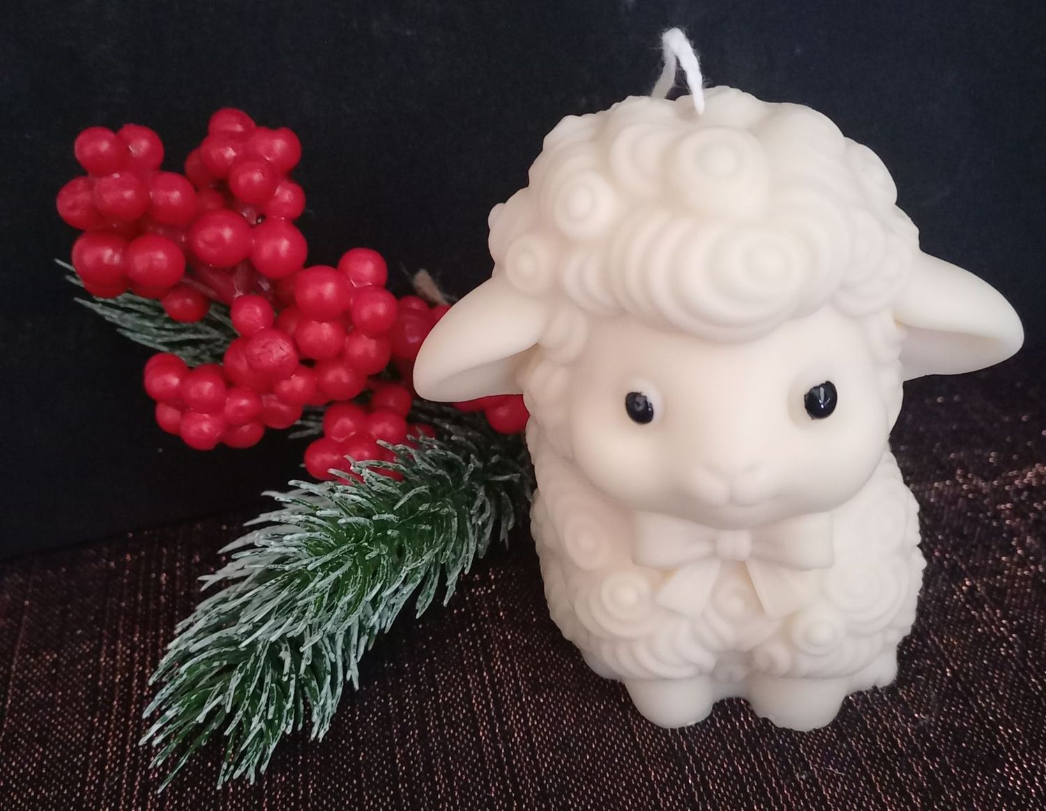 Schaf Kerze in Natur