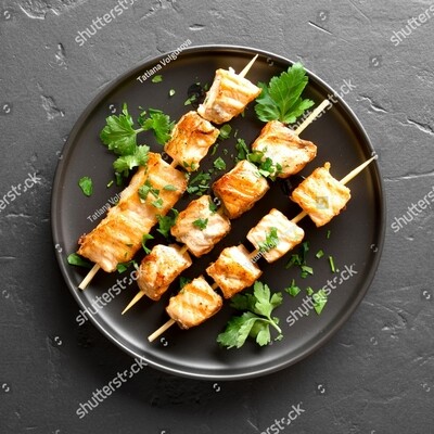 Grilled salmon kebab &amp; More