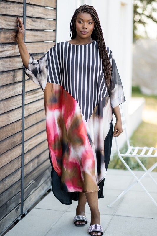 Mastik Abstract Printed Kaftan Dress