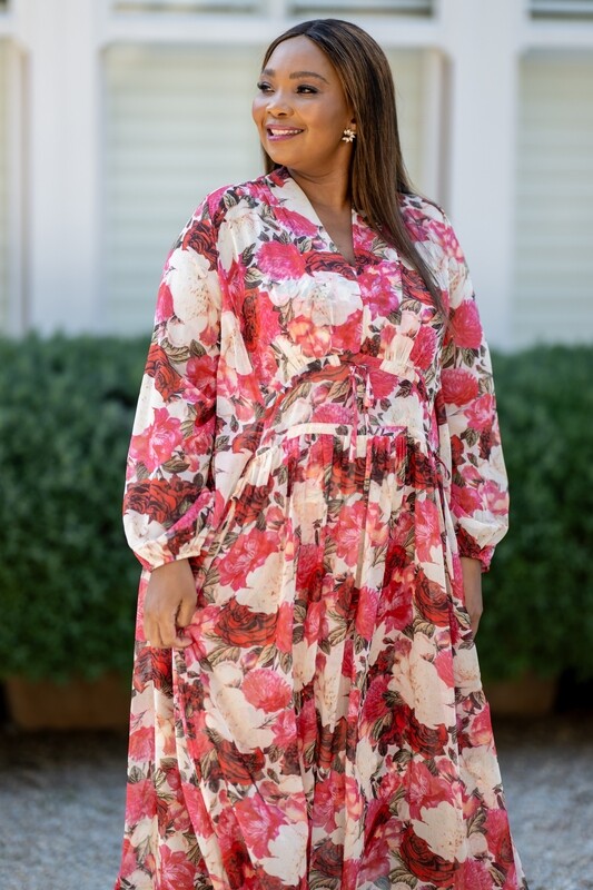 Mastik roses Print style dress