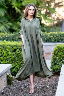 Mastik Olive oversized style dress