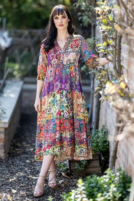 Mastik midi Multicolour print style dress