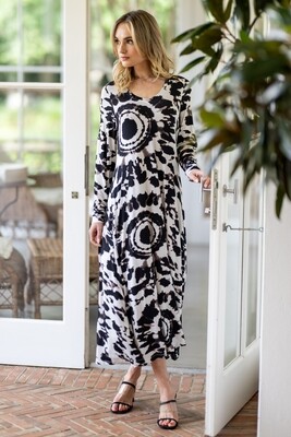 Mastik black and white pattern dress