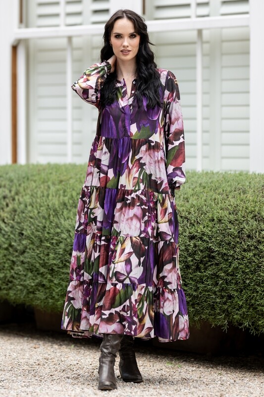 MASTIK Fit and flare layered dress