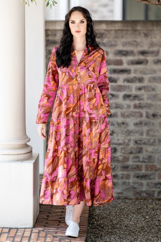 Mastik Fit and flare -shades of pink\brown