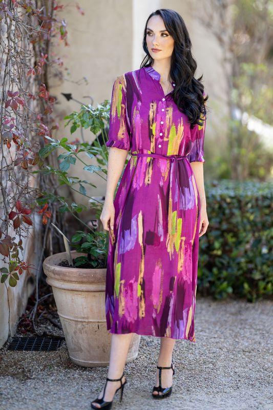 Mastik bold print A-line dress