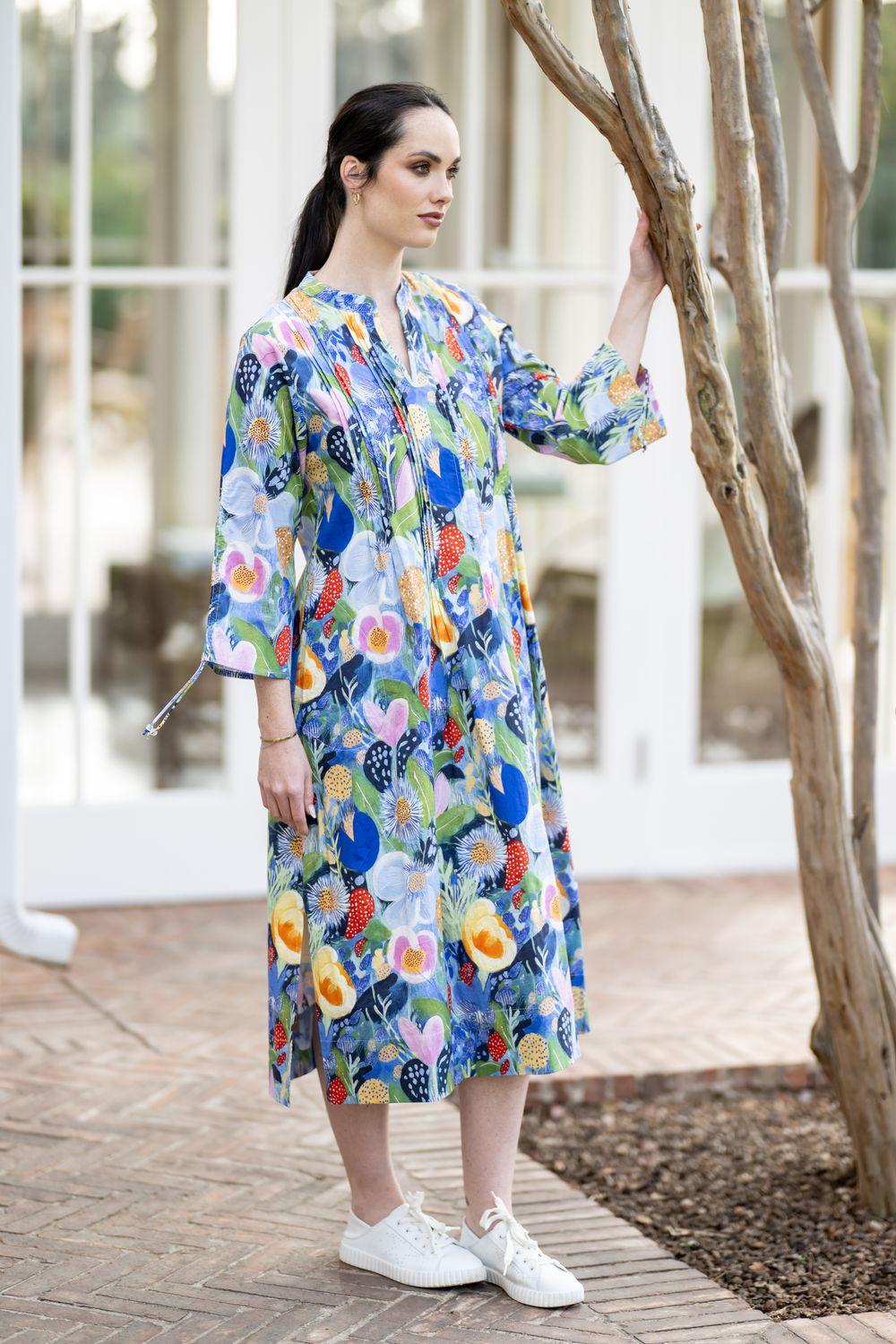 Floral Symphony midi dress
