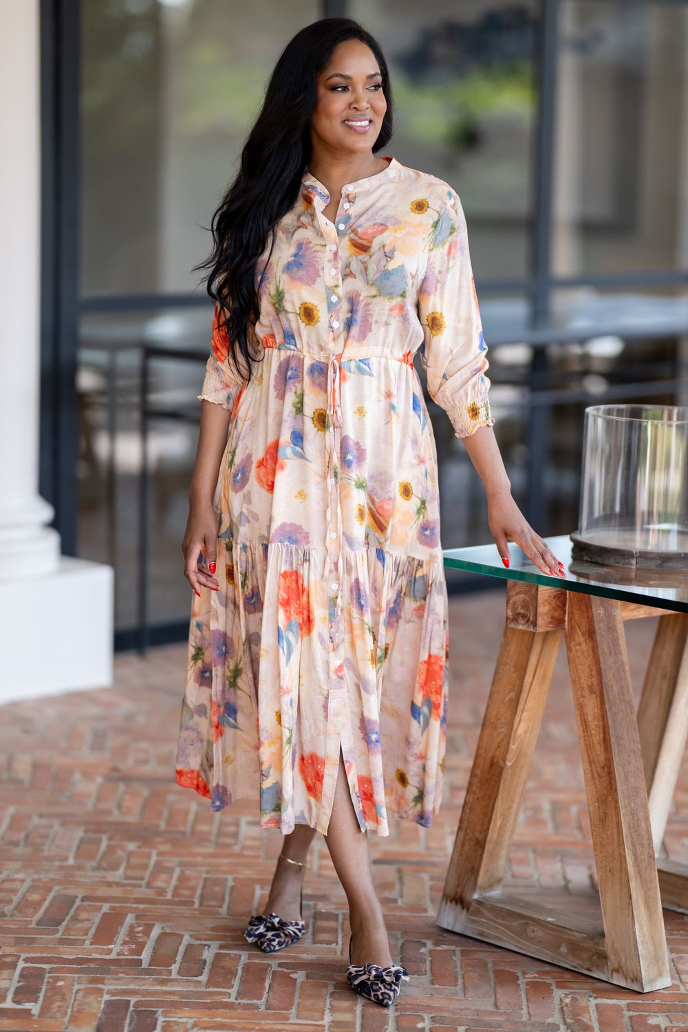 Bloom Meadow midi dress