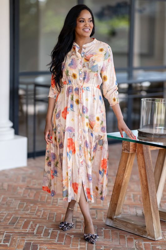 Bloom Meadow midi dress