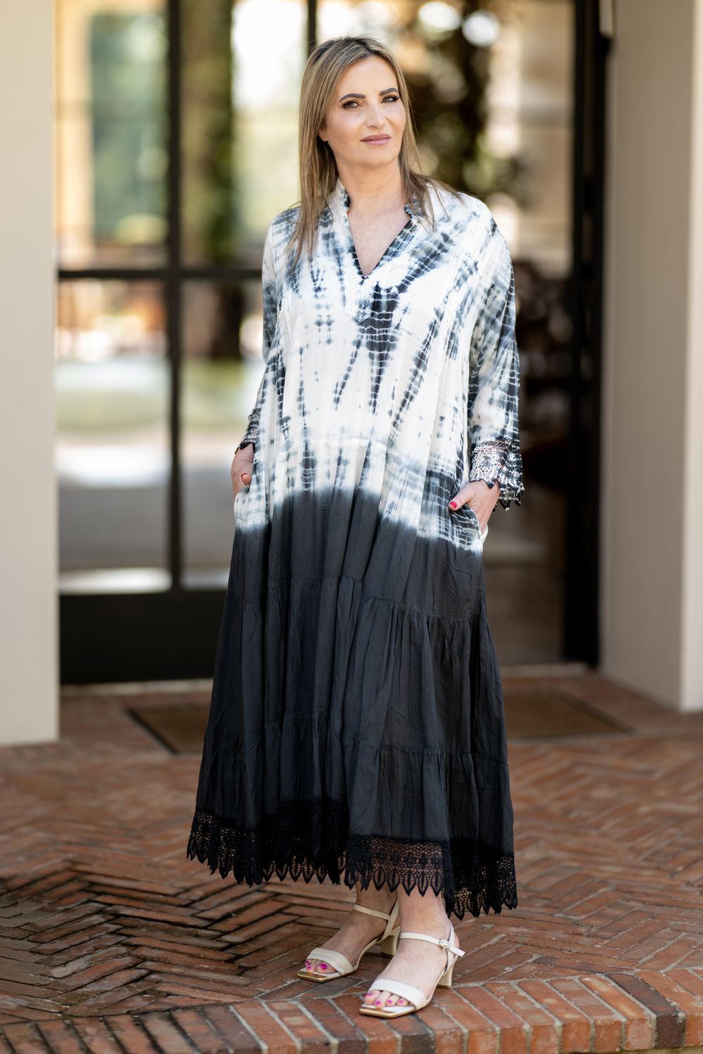 Midnight tie dye maxi dress