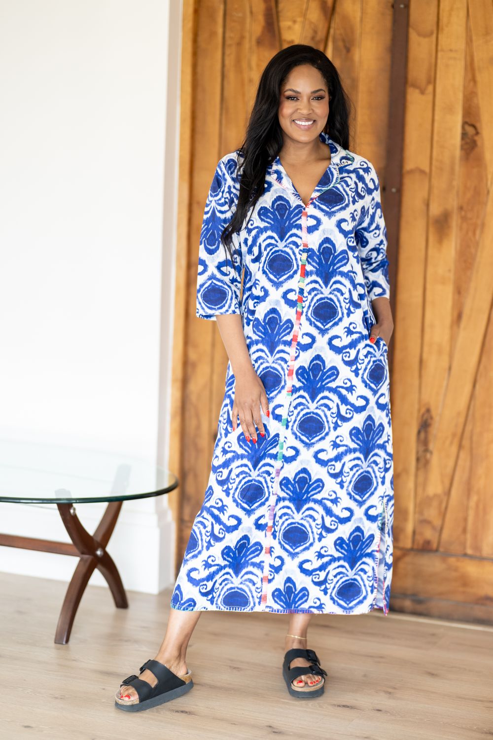 Mykonos maxi shirt style dress