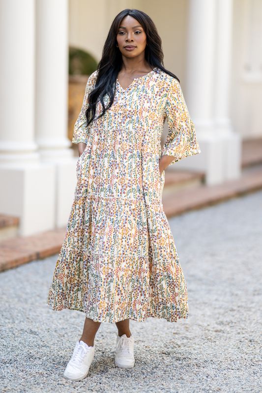 Floral Luxe tiered dress