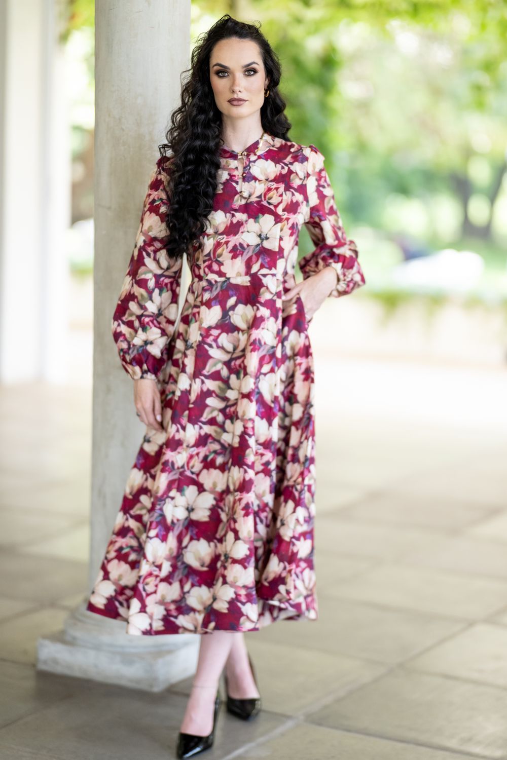 Romantic Mastic Vintage rose midi dress