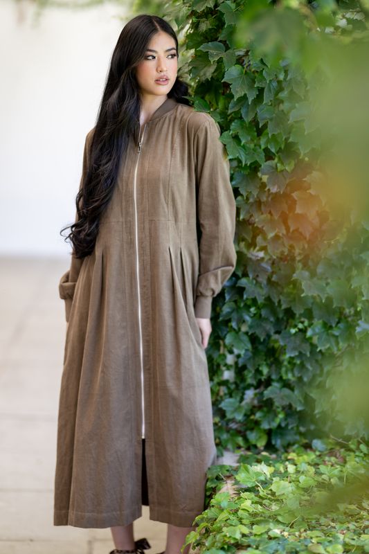 caramel mastik baby cord jacket dress