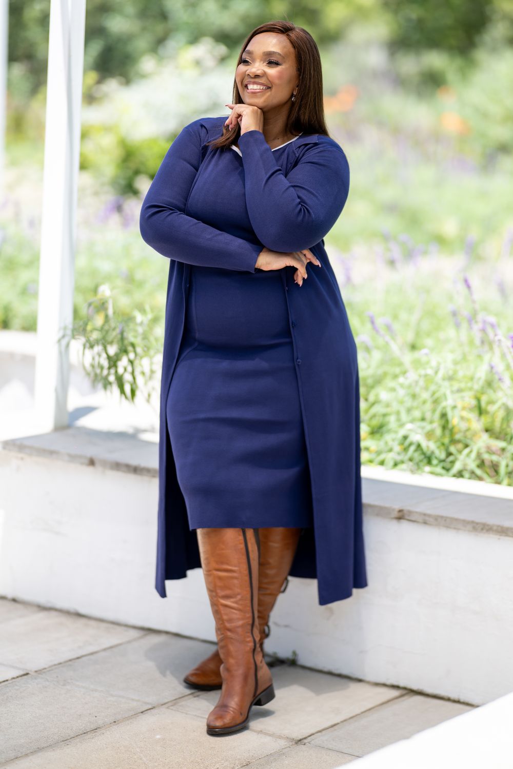 Mastik Elegant Dress and cardigan 2pc set