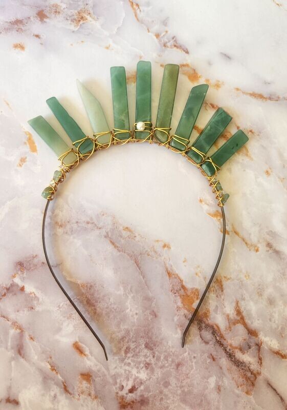 Green Aventurine Tiara