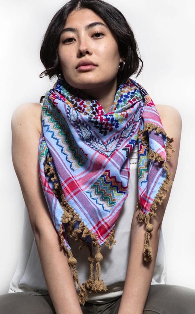 MULTICOLOR KEFFIYEH, Style: Blue