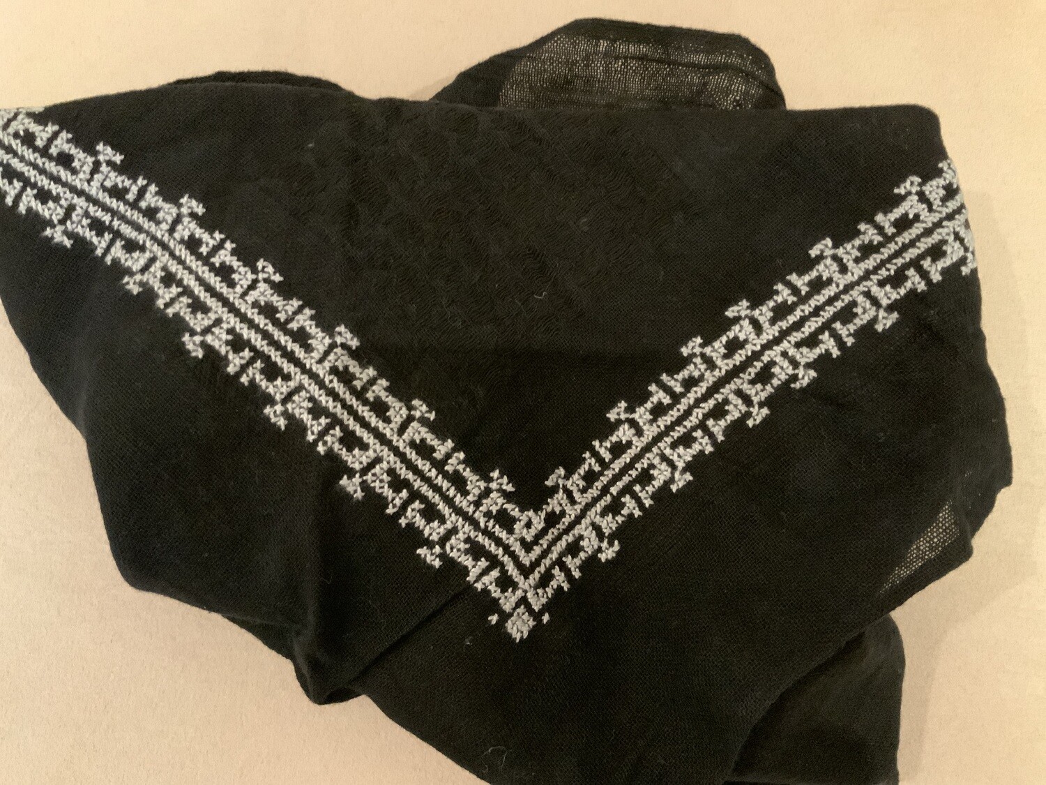 MINI COTTON KEFFIYEH, Style: Black