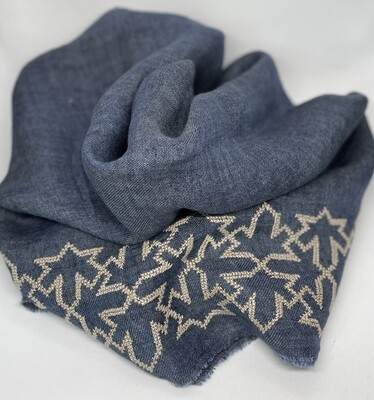 BLUE LINEN SHAWL SULTAN HAN