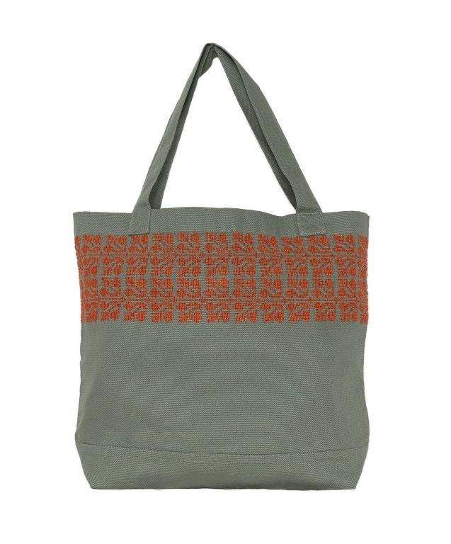 KHAKI CANVAS BAG - SINEAD Orange