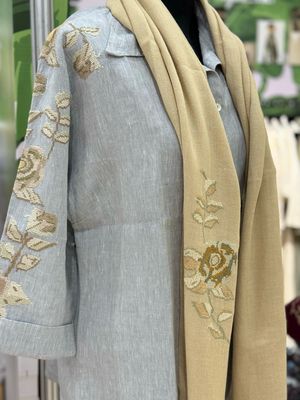 BEIGE LINEN SHAWL