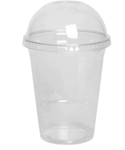 Plastic Cups 350ml (with lids)