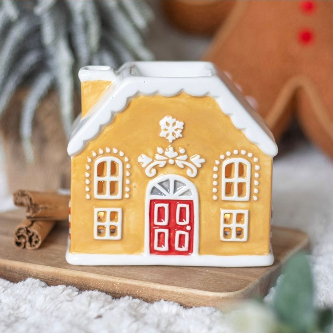 Candy Cane Gingerbread House Burner