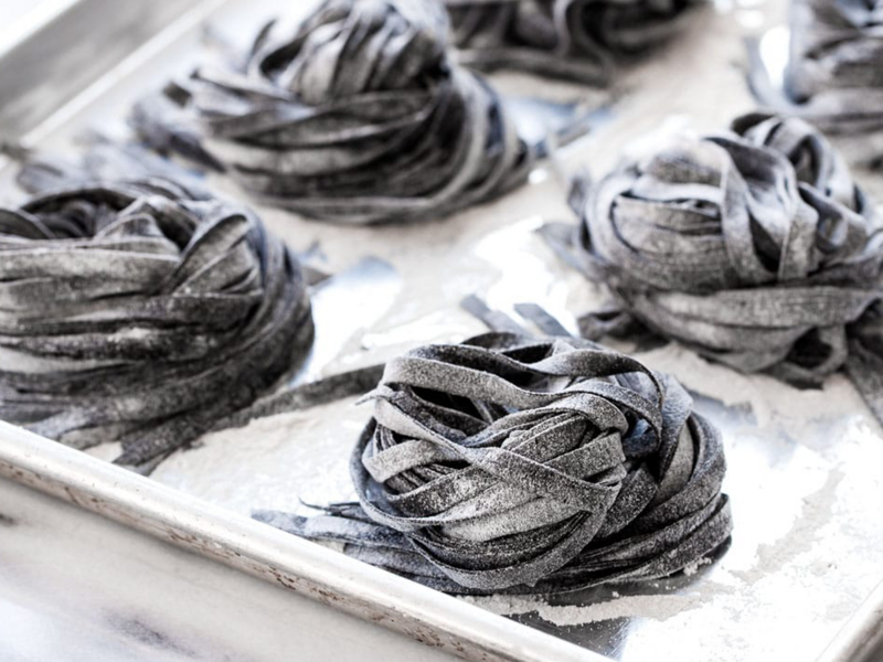 Black Linguine Egg Pasta 2 portions