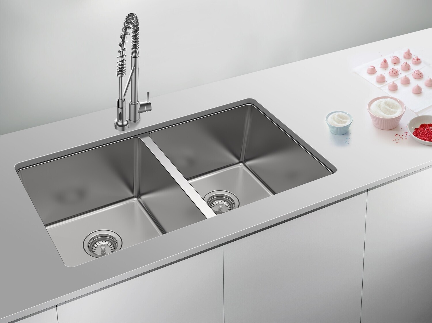 Handmade Sink Undermount 3219ER(50/50)