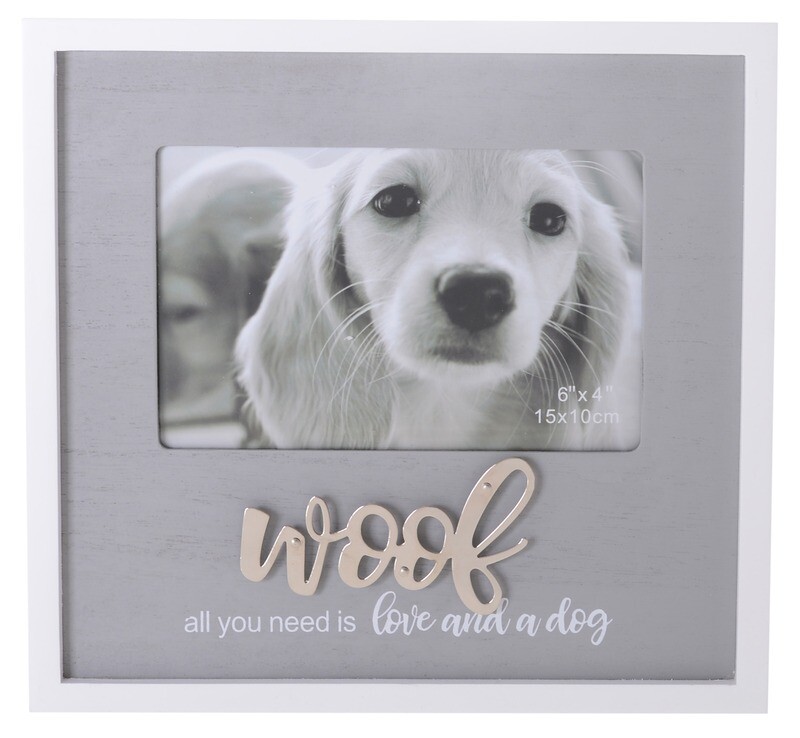 Dog Frame WOOF - 4x6 Image