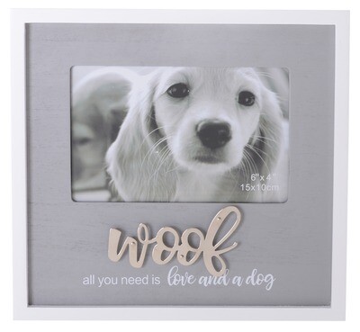 Dog Frame WOOF - 4x6 Image