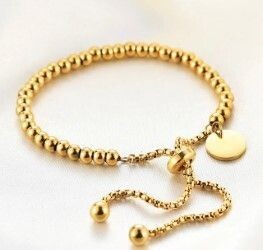 18K Gold plated chain bracelet with gold disc 18K Gold plated chain bracelet with gold disc