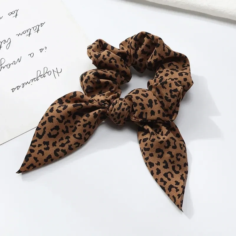 Leopard print scrunchie