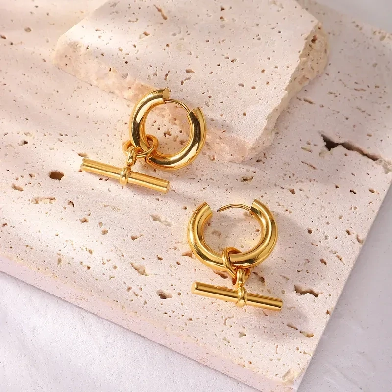T Bar Pendant Earrings