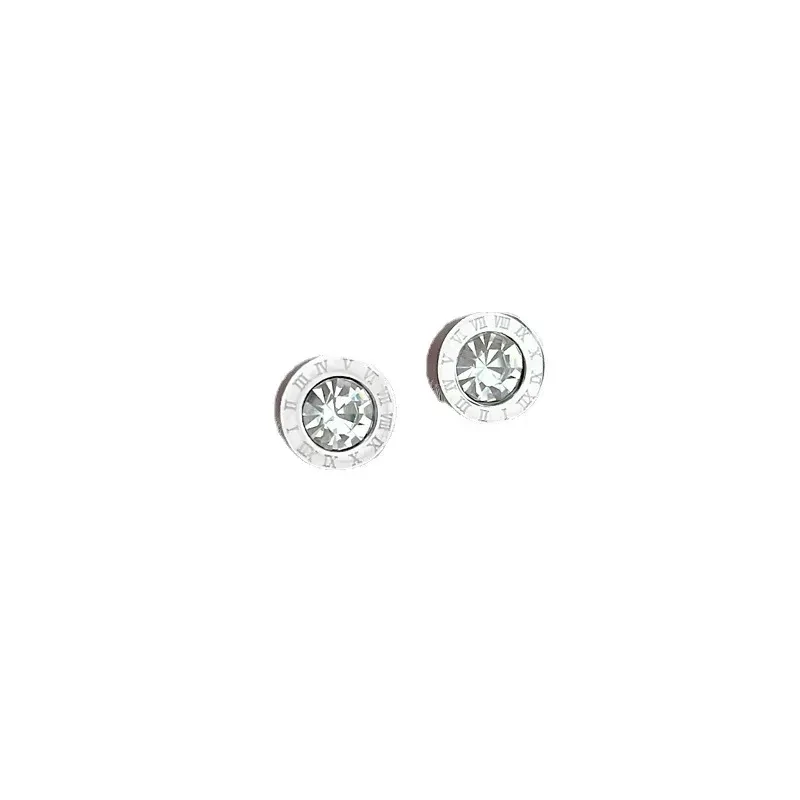 Zircon Roman Numeral Studs