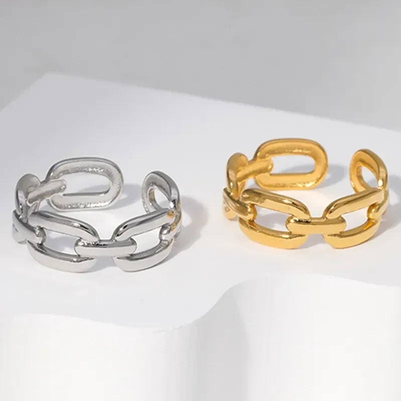 Silver or Gold Chain style Ring