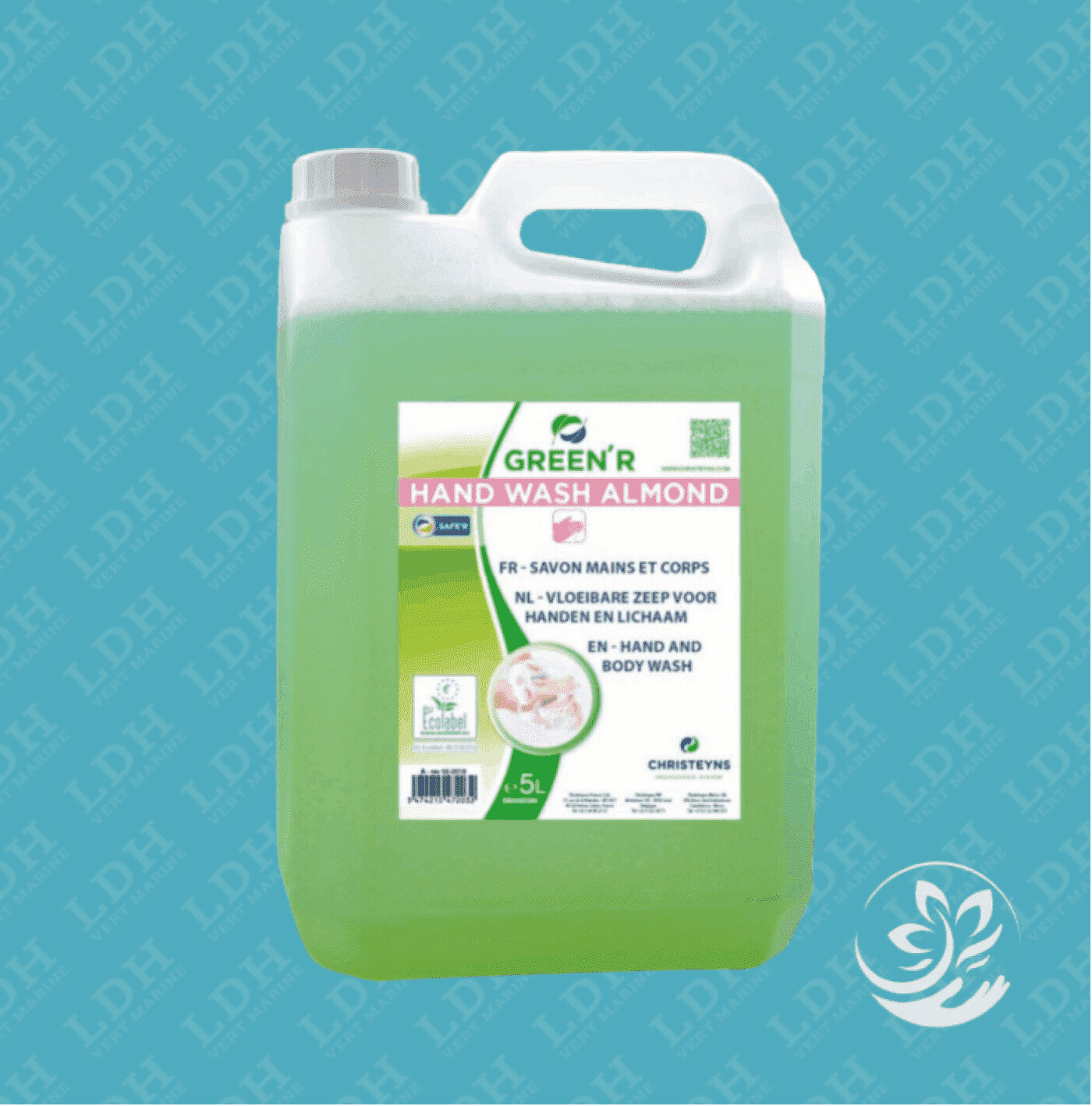 Gel douche mains et corps vrac Amande 5L - GREEN'R - Christeyns