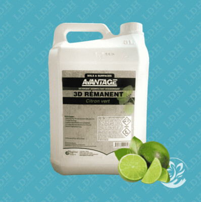 Nettoyant sols et surfaces - Désinfectant - NETTOYOR 3D Citron VERT 5L - Désinfectant