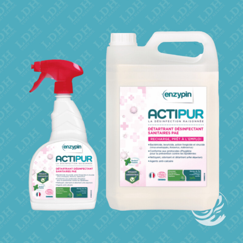 DÉTARTRANT DÉSINFECTANT SANITAIRES Actipur Enzypin 750ml et 5L