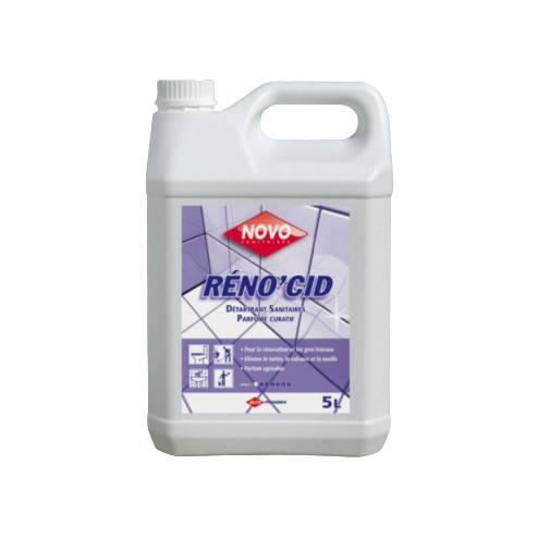Détartrant désincrustant sanitaires Réno'cid NOVO - Bidon 5L