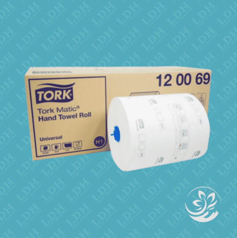 essuie-mains rouleau x6 Tork Matic H1 120069 épais et absorbants, longueur de 150m largeur de 21cm en 2 épaisseurs séchage des mains efficace