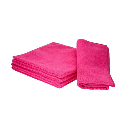 Lavettes/Chiffons microfibres Roses - 38x38 - lot de 5