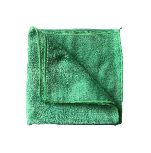 Lavettes/Chiffons microfibres vertes - 38x38cm - lot de 5