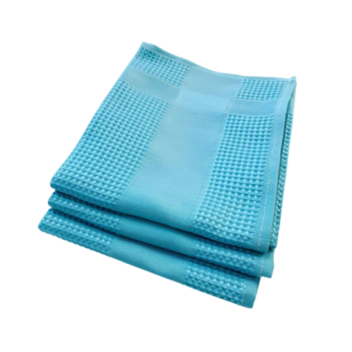 ​Torchon microfibre essuie verres/vitres - BLUE-DIAMOND - 45 cm x 70 cm Lot de 3 idéal pour la verrerie,vaisselle avec un résultat sans trace lavage 60 degrés maximum pas de javel ou d’assouplissant