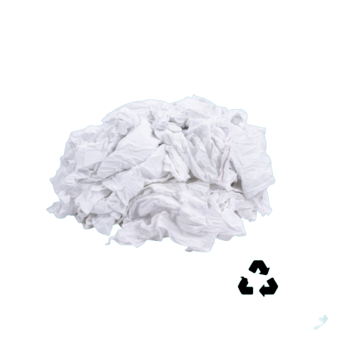 Chiffon en COTON blancs recyclé 