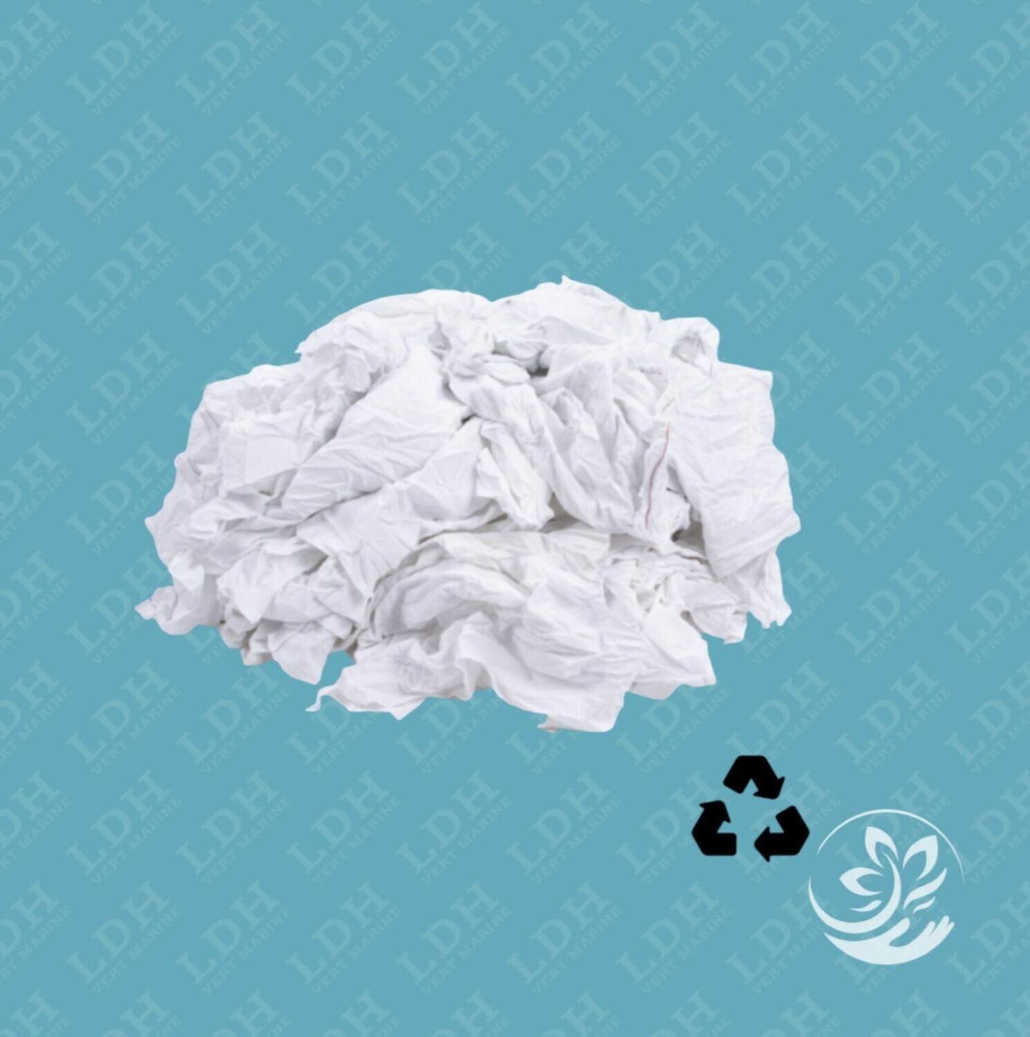 Chiffon en COTON blancs recyclé "BOPTXX" Draps Caritas - Ct 10kg