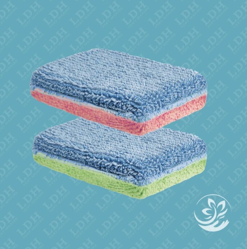 Eponge microfibre double face - Lot de 10