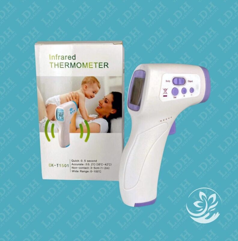 Thermometre frontal -  3 fonctions : homme, air & liquide.