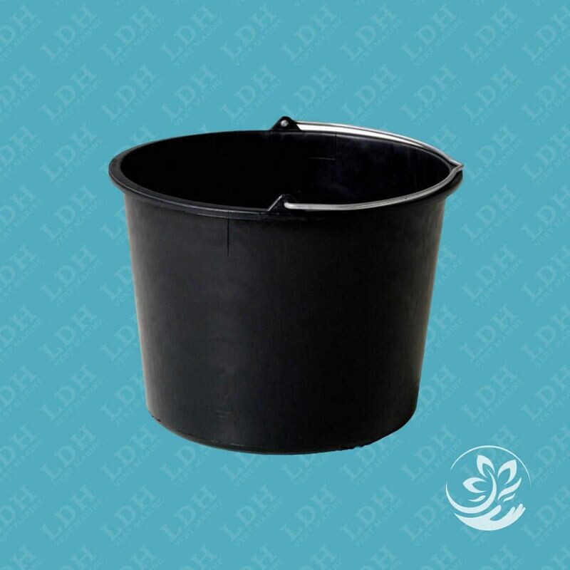 Seau 20L plastique noir - Usage intensif